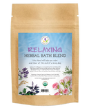 Bath Blend Organic- Relaxing with Muslin Bag and Stone