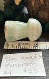 Blue Aragonite Mushroom #1