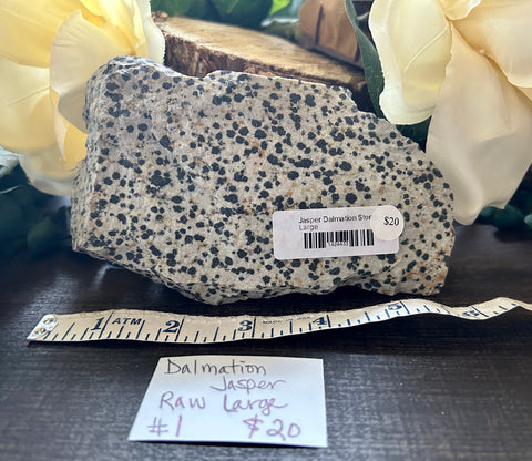 Dalmation Jasper Large Raw #1