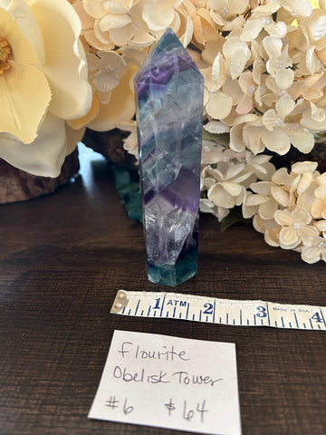 Fluorite Obelisk Tower #6