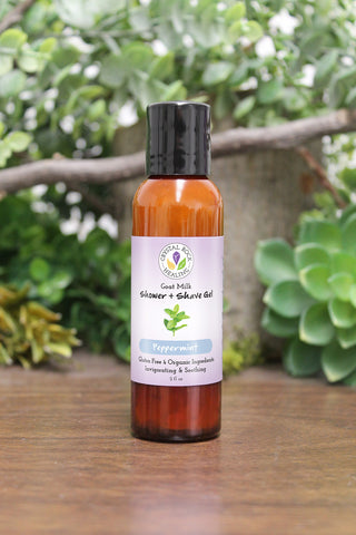 Goat's Milk Shower & Shave Gel - Peppermint 2oz