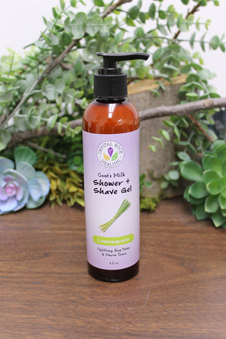 Goat's Milk Shower & Shave Gel - Lemongrass 8oz