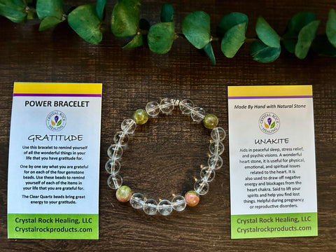 Power Bracelet Gratitude- Unakite