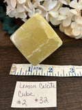Lemon Calcite Cube #2