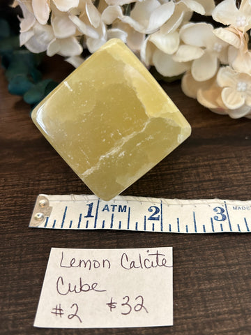 Lemon Calcite Cube #2