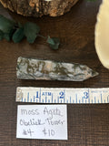 Moss Agate Obelisk Tower #4