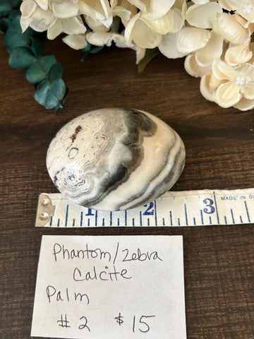 Phantom/Zebra Calcite Palm #2