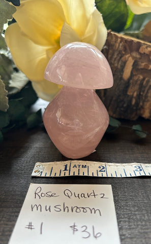 Rose Quartz Mushroom #1