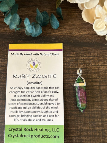 Ruby Zoisite Pendant