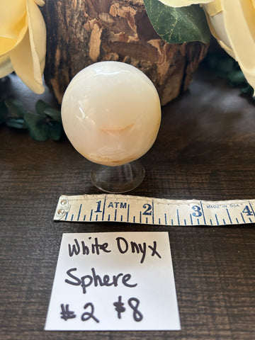 White Onyx Sphere #2