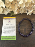 Natural Stone Gem Bracelet 7.5 inch 6mm Stretch-Amethyst