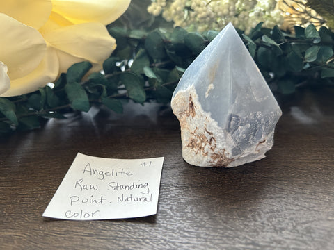 Angelite Raw Standing Point #1