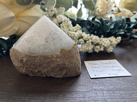 Clear Quartz Agate Raw Standing Point