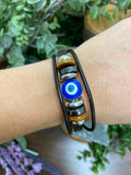 Evil Eye Bracelet Non-Gem Leather