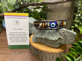 Evil Eye Bracelet Non-Gem Leather
