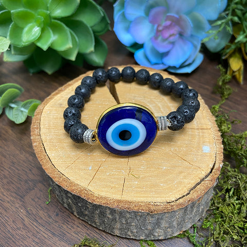 Evil Eye - Lava Diffuser Bracelet Large Eye