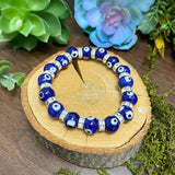 Evil Eye Bracelet Non-Gem 7.5 inch Stretch - Blue