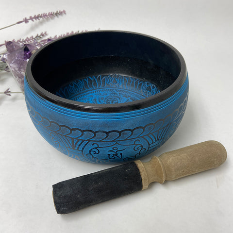 Medicine Buddha, Blue, 7" Singing bowl