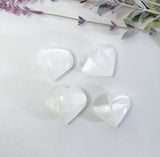 Selenite Puffy Heart