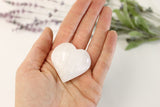 Selenite Puffy Heart