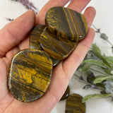 Tiger Iron Oval Pocket Stone Large