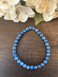 Natural Stone Gem Bracelet 7.5 inch Stretch 6mm-Lapis Lazuli