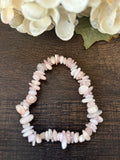 Natural Stone Chip Bracelet 7.5 inch Stretch-Morganite