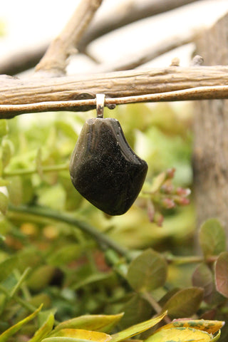 Golden Sheen Obsidian Pendant
