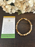 Natural Stone Gem Bracelet 7.5 inch 6mm Stretch-Picture Jasper