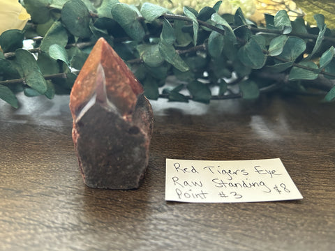 Red Tigers Eye Raw Standing Point #3