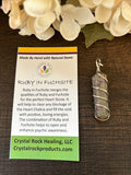 Ruby in Fuchsite Wire Wrapped Pendant