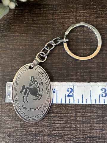 Sagittarius Metal Keychain