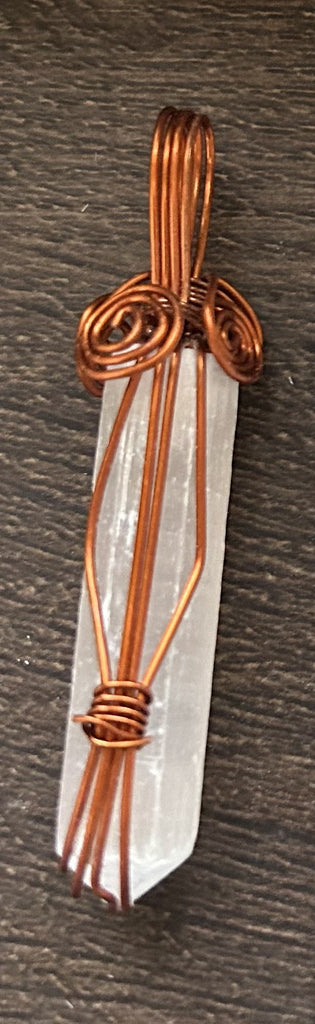 Selenite crystal pendant shop