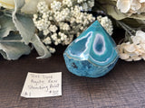 Agate Raw Standing Point Dyed Teal #1