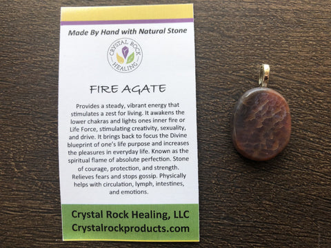 Fire Agate Pendant