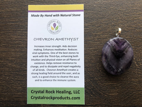 Chevron Amethyst Pendant