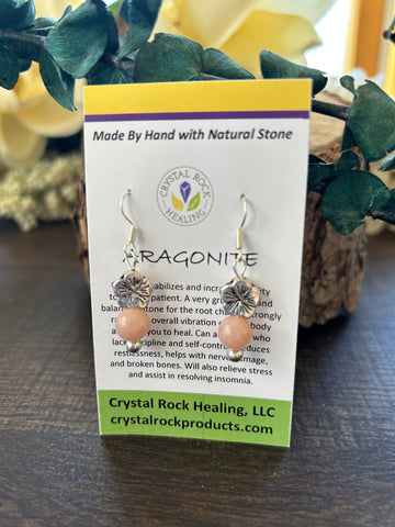 Aragonite Red Earrings