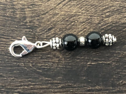Black Agate Charm