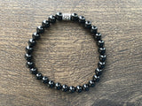 Natural Stone Gem Bracelet 7.5 inch 6mm Stretch - Black Tourmaline