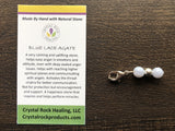 Blue Lace Agate Charm