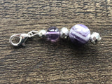 Chevron Amethyst Charm