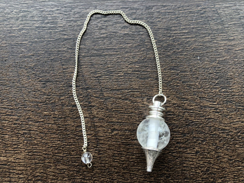 Clear Quartz Round Pendulum