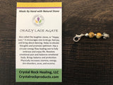 Crazy Lace Agate Charm
