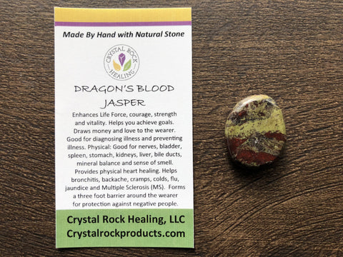 Dragons Blood Jasper Oval Pocket Stone Medium