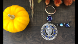 Evil Eye Keychain - Owl in Moon