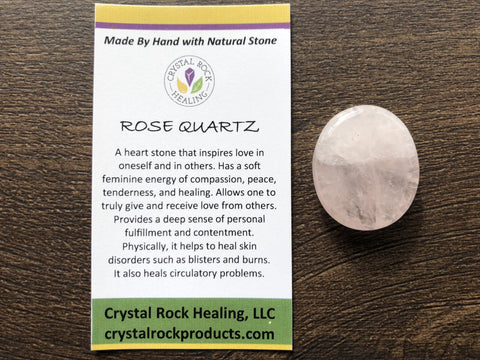 Rose Quartz Oval Pocket Stone Medium