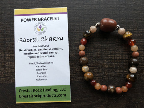 Power Bracelet-Sacral Chakra with Goldstone