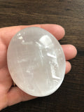 Selenite Palm Stone
