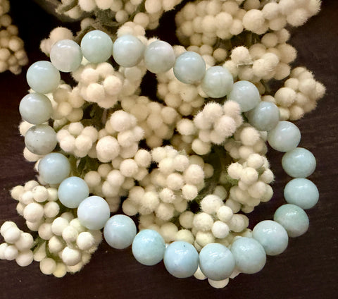 Natural Stone Gem Bracelet 7.5 inch 6mm Stretch-Amazonite
