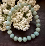 Natural Stone Gem Bracelet 7.5 inch 8mm Stretch-Amazonite